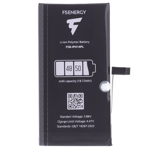 Аккумулятор для Apple iPhone 14 Plus (F5ENERGY) (усиленный) (4850 мАч) (SPECIAL EDITION) + двухсторонний скотч