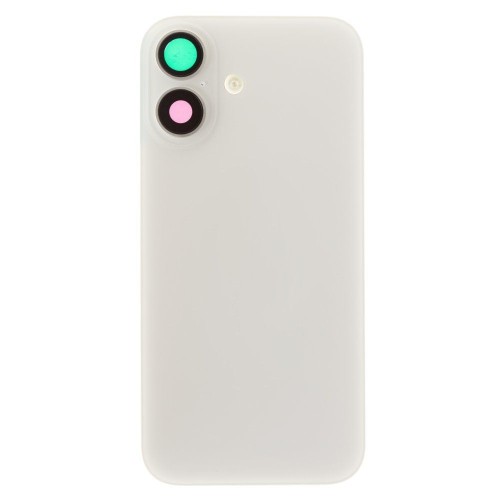 Задняя крышка для Apple iPhone 17 (SIM + eSIM) / iPhone 17 (eSIM) (белый) (в сборе со стеклом камеры и шлейфом) (Premium)