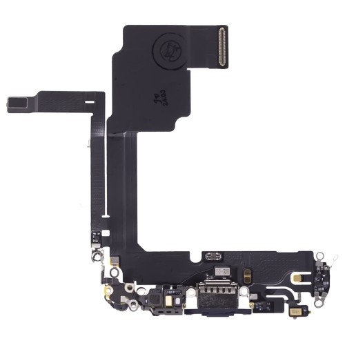 Шлейф для Apple iPhone 15 Pro с комп. + разъем зарядки + микрофон (синий) (ORIG100)