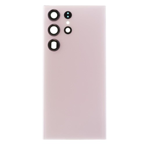 Задняя крышка для Samsung S918 Galaxy S23 Ultra (розовый) (в сборе со стеклом камеры)