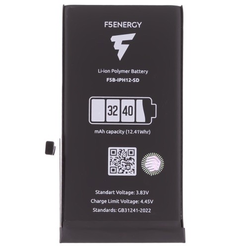 Аккумулятор для Apple iPhone 12 / iPhone 12 Pro (F5ENERGY) (усиленный) (3240 мАч) (SPECIAL EDITION) (с верификацией) + двухсторонний скотч