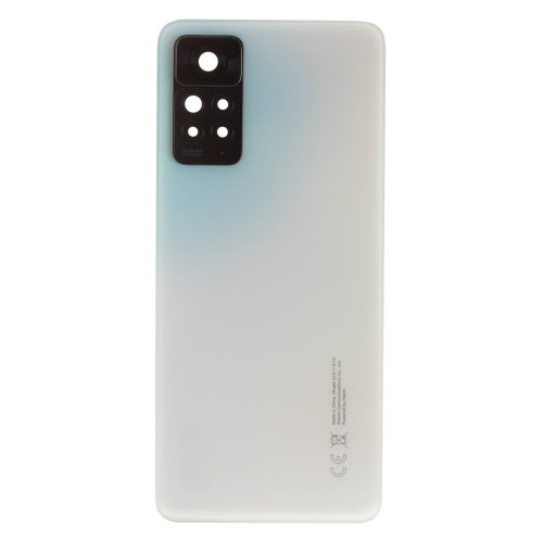 Задняя крышка для Xiaomi Redmi Note 11 Pro 4G (2201116TG) (белый) (в сборе со стеклом камеры) (ORIG100)