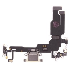 Шлейф для Apple iPhone 15 с комп. + разъем зарядки + микрофон (желтый) (ORIG100)
