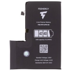Аккумулятор для Apple iPhone 12 Pro Max (F5ENERGY) (усиленный) (4240 мАч) (SPECIAL EDITION) (с верификацией) + двухсторонний скотч