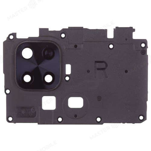 Стекло задней камеры для Xiaomi Redmi 10C (220333QNY) (черный) (в рамке)