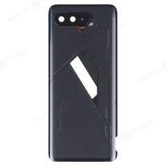 Задняя крышка для Asus ROG Phone 5 Pro (ZS673KS) / ROG Phone 5s Pro (ZS676KS) (черный) (в сборе со стеклом камеры) (ORIG100)