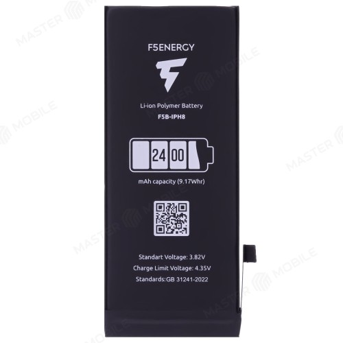 Аккумулятор для Apple iPhone 8 (F5ENERGY) (усиленный) (2400 мАч) (SPECIAL EDITION) + двухсторонний скотч