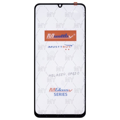 Стекло модуля для Realme C51 (RMX3830) / C53 (RMX3760) / C61 (RMX3930) / C63 4G (RMX3939) / Note 50 (RMX3834) и др. + OCA (черный) (Musttby)