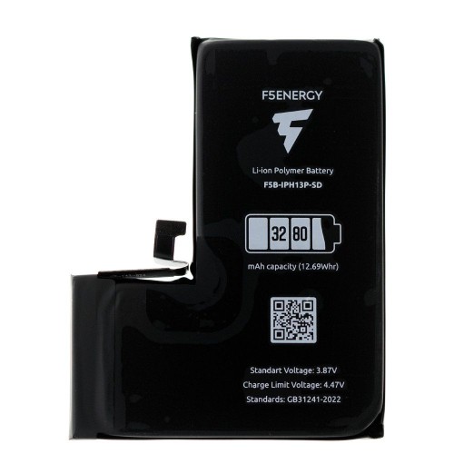 Аккумулятор для Apple iPhone 13 Pro (F5ENERGY) (усиленный) (3280 мАч) (SPECIAL EDITION) (с верификацией) + двухсторонний скотч