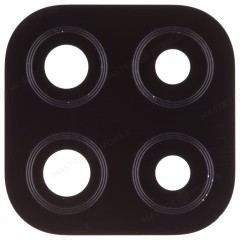 Стекло задней камеры для Xiaomi Redmi 9C (M2006C3MG) / Redmi 9C NFC (M2006C3MNG) (без рамки) (черный)