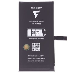 Аккумулятор для Apple iPhone 14 (F5ENERGY) (усиленный) (3670 мАч) (SPECIAL EDITION) (с верификацией) + двусторонний скотч