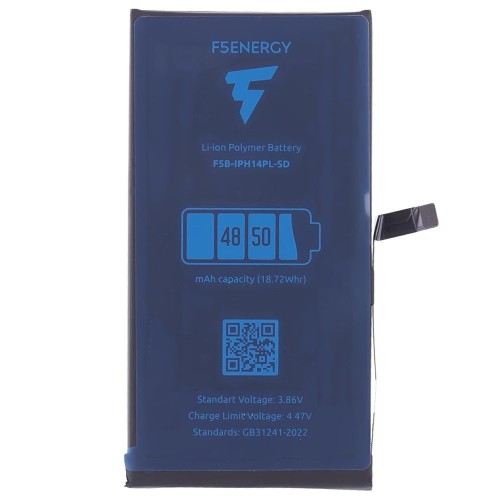 Аккумулятор для Apple iPhone 14 Plus (F5ENERGY) (усиленный) (4850 мАч) (SPECIAL EDITION) (с верификацией) + двухсторонний скотч