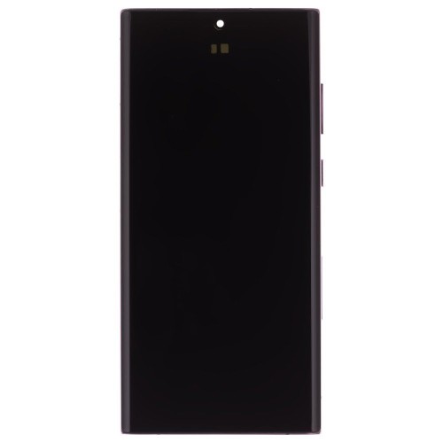 Дисплей для Samsung S908 Galaxy S22 Ultra + тачскрин (бордовый) (в рамке) (OLED) (Full Size)